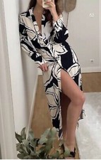 Zara Nwt Nero Motivo Maxi
