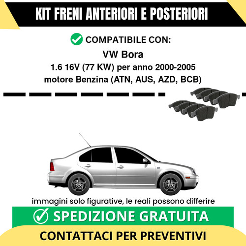 Pastiglie freno ant post vw - freno, +