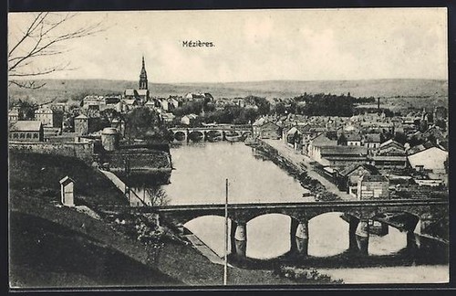 Cpa mézières vue sur - mézières,,