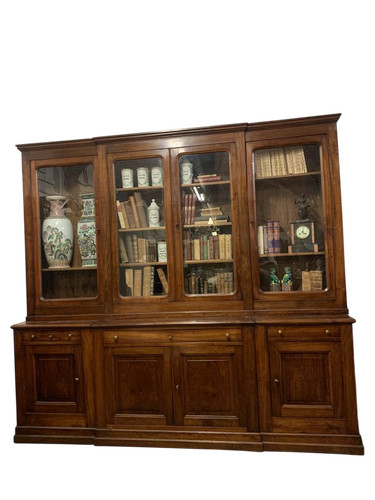 Antica libreria noce con - antica,