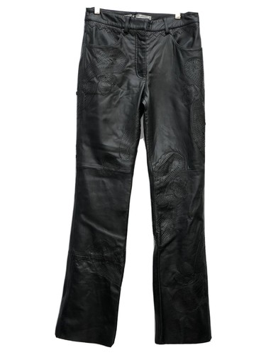 Zara pantalone pelle nero - pantalone,