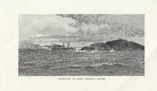 Stampa antica KING GEORGE'S SOUND veliero Australia 1860 Antique print