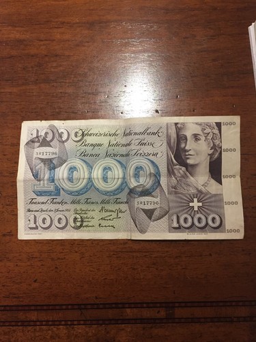 Banconota 1000 franchi - banconota,