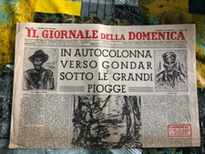 Il Giornale della Domenica rivista quotidiano d'epoca 25 ottobre 1936 Fascismo