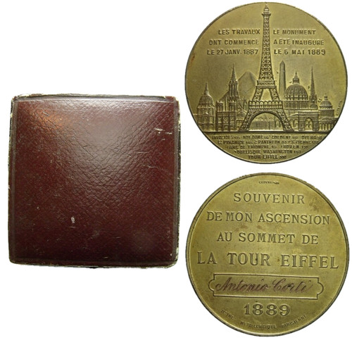 Medaglia francia torre eiffel - torre,