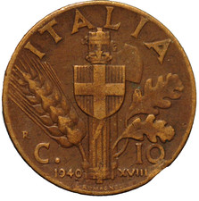 1940 Italy 10 Centesimi