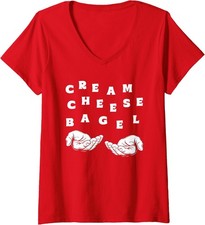 T-shirt donna scollo a V Cream