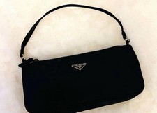 PRADA Black Nylon Pochette
