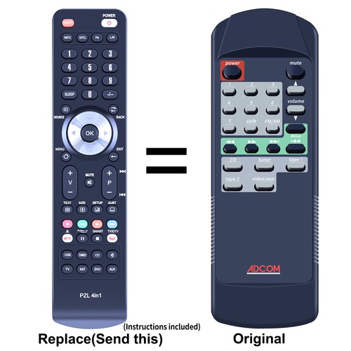 Telecomando ricambio per - ricambio,