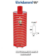 FORETTO DIAMANTATO FCPA A SECCO E A UMIDO D 52 ATTACCO 1" 1/4 LT 300 WORKDIAMON