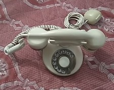 Vintage telefono bianco avorio - vintage,