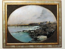 Dipinto olio su pannello costiera amalfitana  Francesco Mancini (Lord)