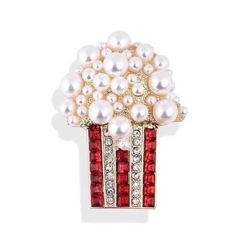 Spilla popcorn perle - popcorn, strass