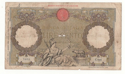 100 lire guerriera - lire, fascio)