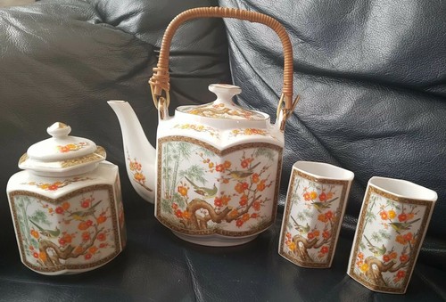 Oriental part teaset teapot - oriental,