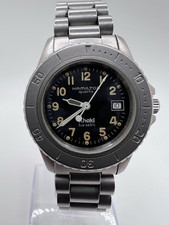 Orologio subacqueo vintage donna 31 mm Hamilton kaki quadrante nero quarzo sub 660 piedi 8587B