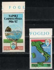 NAPOLI SCUDETTO CAMPIONATO 1986 -  1987 E SCUDETTO CAMPIONATO 1989 - 1990 NUOVI