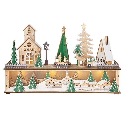 Villaggio natale legno - in,