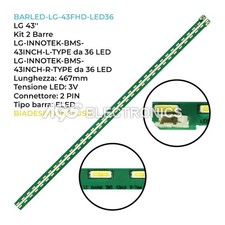 KIT 2 BARRE STRIP 36 LED TV LG
