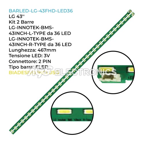 Kit barre strip led tv - barre, 36