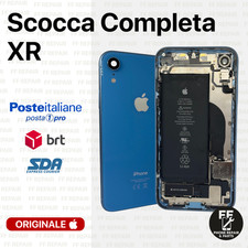 APPLE SCOCCA POSTERIORE IPHONE XR BLU ORIGINALE PULLED COMPLETA CON BATTERIA A