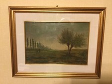 Quadro campagna due contadini