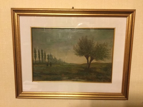 Quadro campagna due contadini