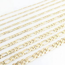 14K Gold GP, Solid Figaro