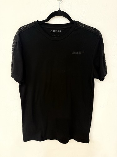 Guess black men tee - men’s, logo