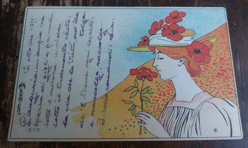 Cartolina epoca illustratore - d'epoca,