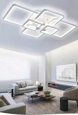 Lampadario moderno LED bianco 6 quadri 70W plafoniera da soffitto con quadrati W