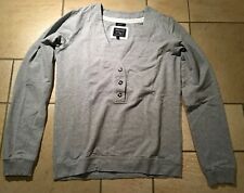 Woolrich John Rich & Bros Felpa Tuta Maglia Cardigan Donna Grigio Cotone Tg. L