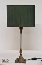 Lampada classica da tavolo lumetto da comodino lume camera da letto in ottone