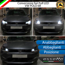 KIT CONVERSIONE FANALI FARI FULL LED VW POLO 6R CANBUS 6000K BIANCO FINO AL 2013