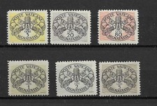 CITTA' DEL VATICANO 1946 SERIE 6 VALORI  SEGNATASSE  NUOVA TIRATURA NUOVA MNH**