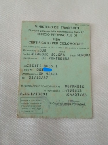 Libretto originale piaggio - originale,
