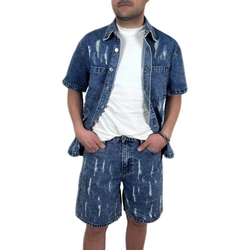 Completo jeans uomo - uomo, strappato