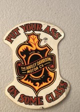 VINTAGE HARLEY-DAVIDSON TOPPE & SITCKER VENDUTO COME SET DI 3 NUOVO VECCHIO MAGAZZINO