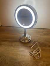 N.7 Specchio Trucco Argento Illuminato Senza Fili Touch Screen Doppio Lato Specchio 