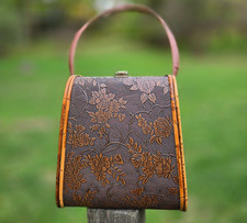Borsa vintage cestino legno e