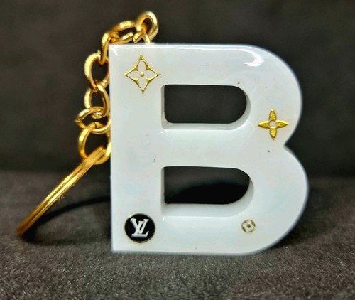 Designer logo keyring letter - designer,