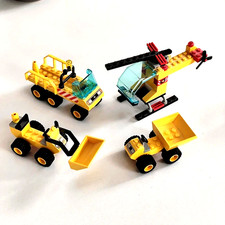 LEGO CITY TOWN SYSTEM VEICOLI VINTAGE GIALLI 4PZ