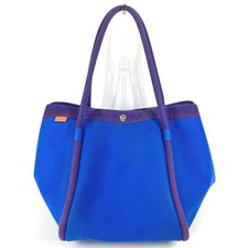 HERMES Con Portico Sac Baga GM Borsa Tote Bag Borsa a Mano Tela Blu