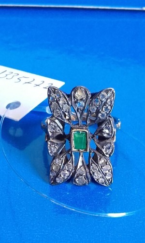 Antico anello oro argento - in,