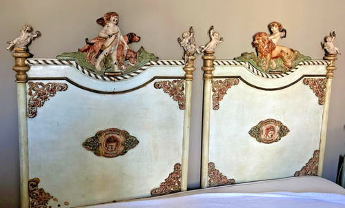 Letto antico napoletano fine - letto,