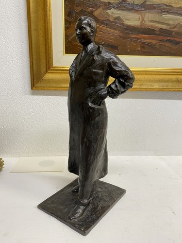 Antica scultura bronzo angelo - scultura,