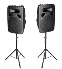 ? CASSE AMPLIFICATE ATTIVE PALCO LIVE 1200W PROFESSIONALI 12" + 2 STATIVI BORSA
