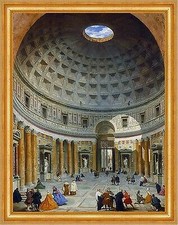 Interior of the Pantheon, Roma Giovanni Paolo Pannini Cupola B A3 02115 Telaio