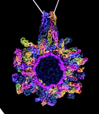 COLLANA CIONDOLO FIORE TESSUTO