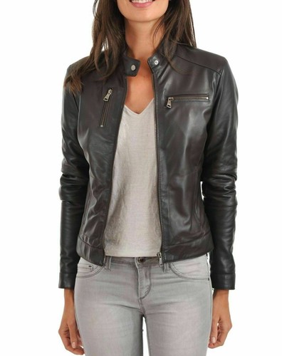Giacca donna nera motociclista